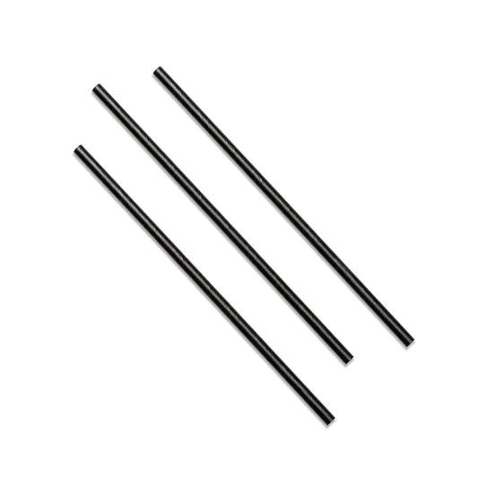 Straight Black Paper Straws