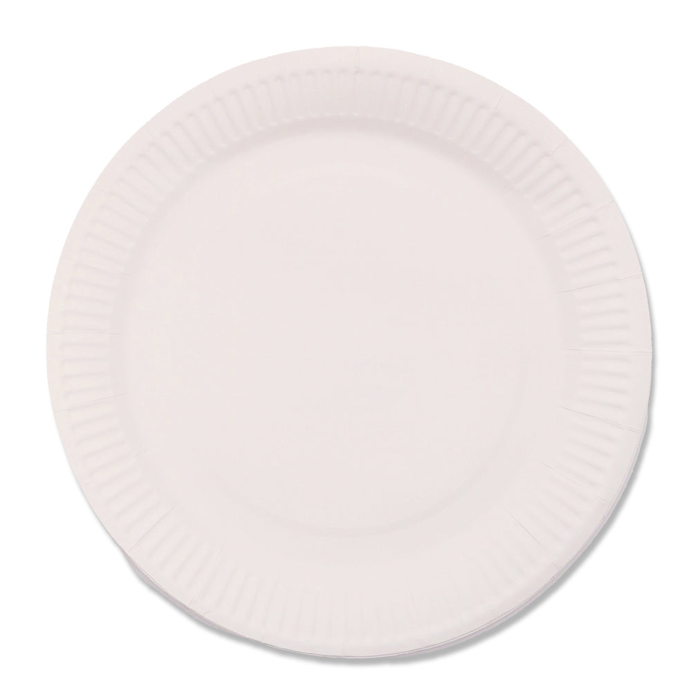 Paper Plate (229mm / 9″) Round White – 1,000 Plates