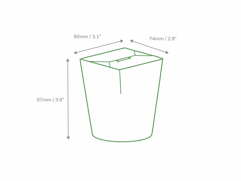 16oz White Food Pail