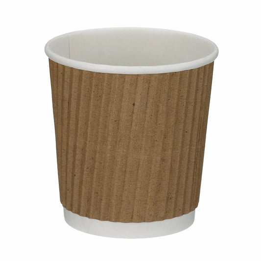 Triple Wall (Ripple) Hot Drink Cup (113ml/4oz) Brown
