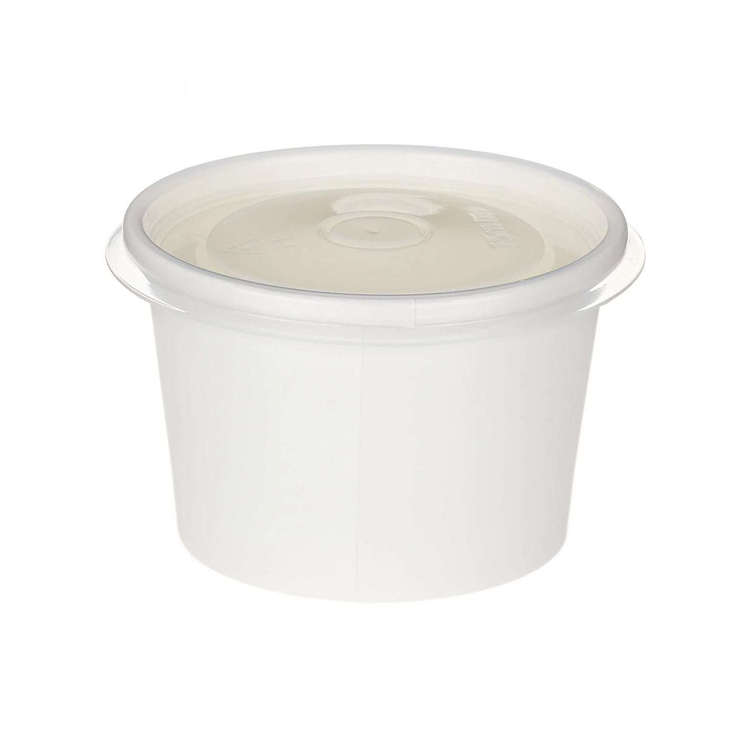 4oz White Paper Takeaway Portion Pot & Clear PP Lid