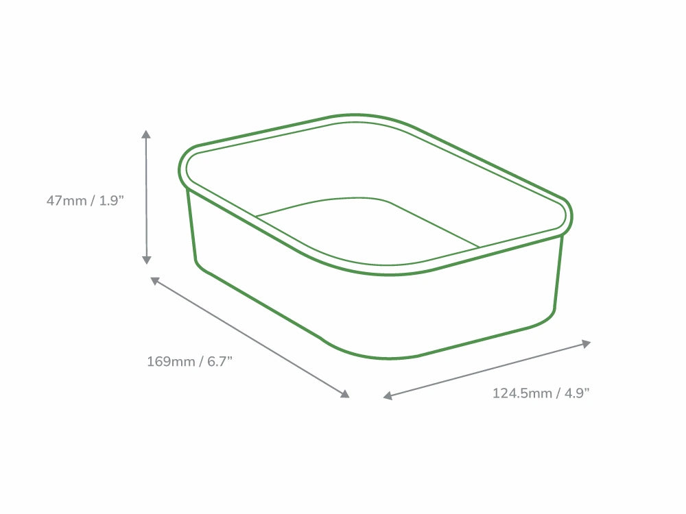 500ml Kraft Rectangular Bowl