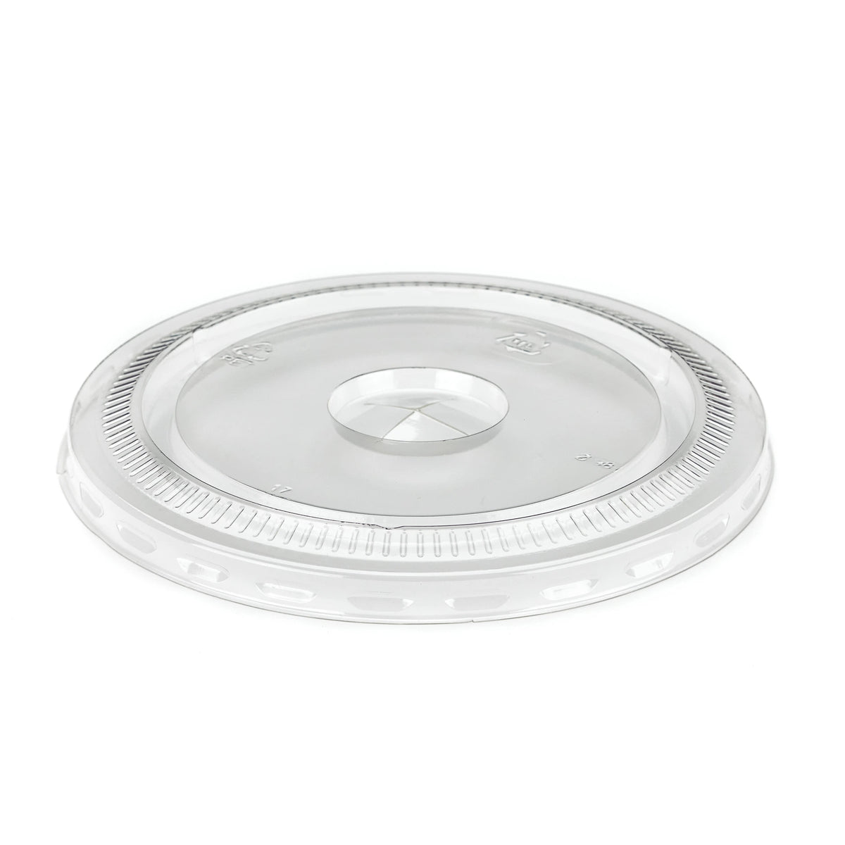 Clear rPET Flat Cold Cup Lid with Straw Hole 98mm – Fits 14/16/20/24oz – 1,000 Lids