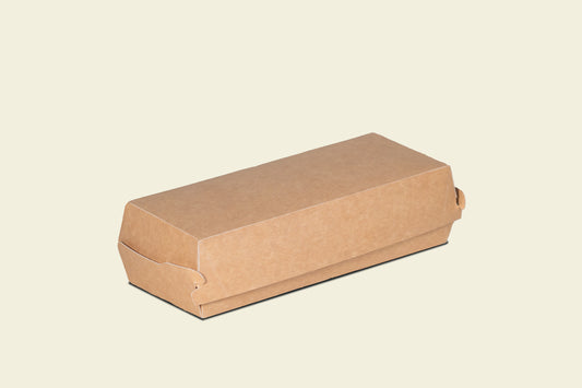 Notpla Hot Dog Clamshell - 8x3”