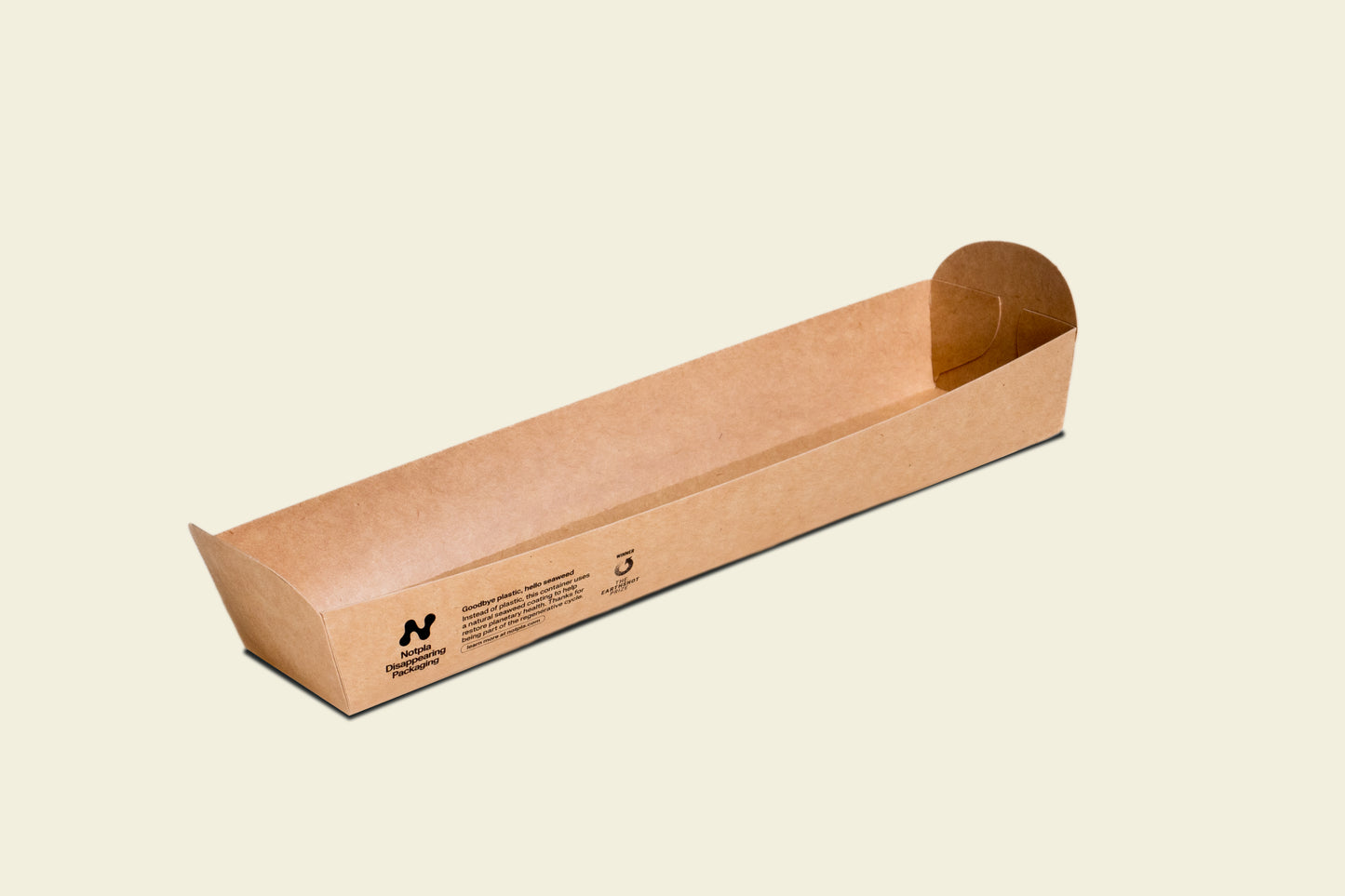 Notpla Hot Dog Tray - 10x3”