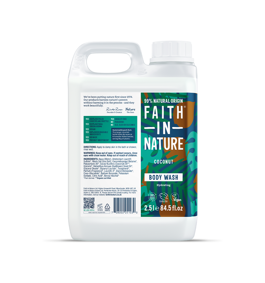Faith in Nature Body Wash 2.5L Refills