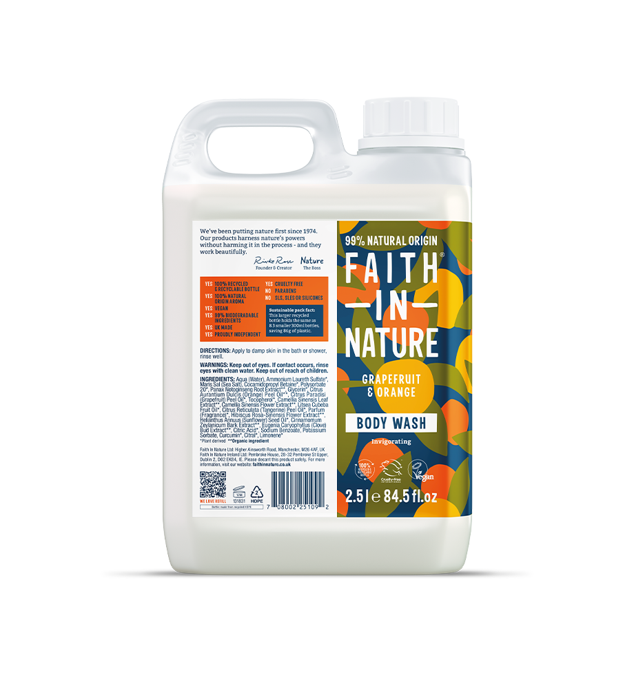 Faith in Nature Body Wash 2.5L Refills
