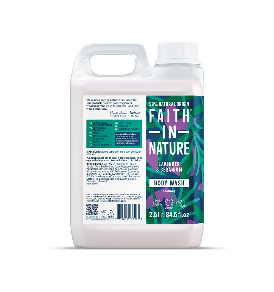 Faith in Nature Body Wash 2.5L Refills