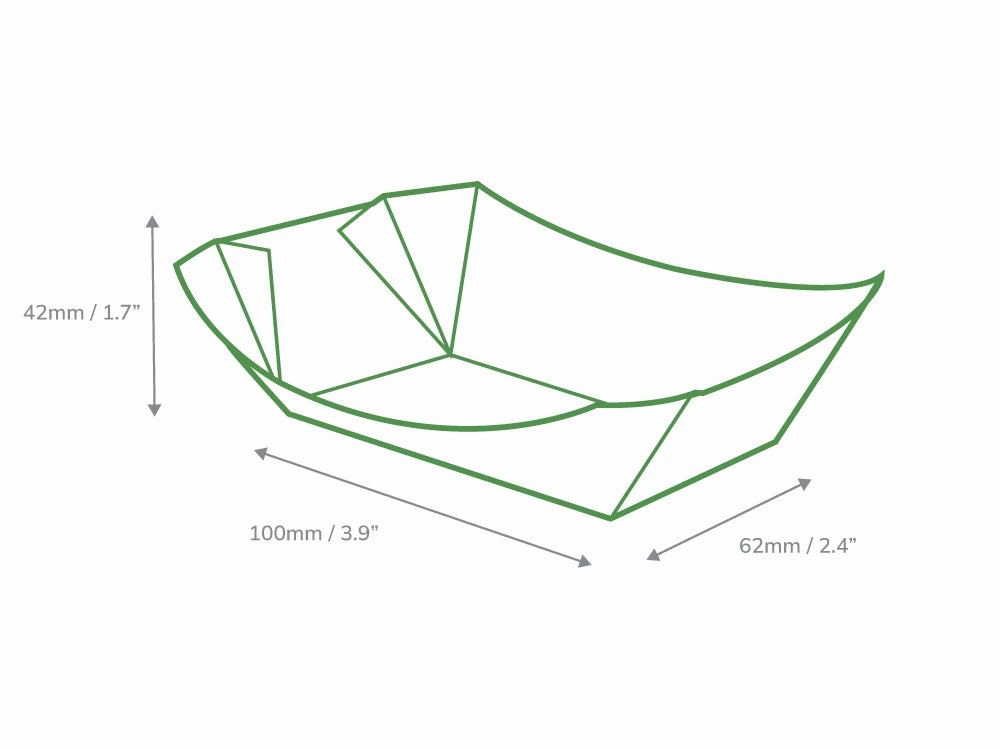 Small Black Folded Board Tray
