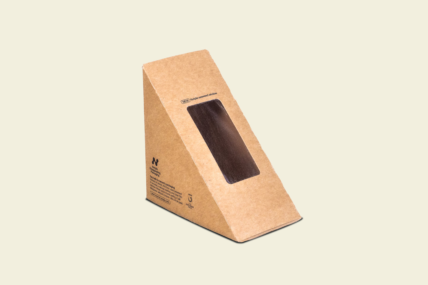 Notpla SeaView Sandwich Wedge - 75mm