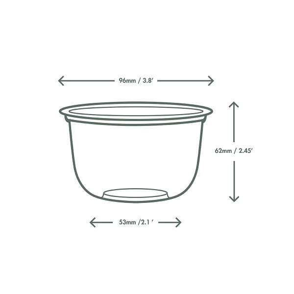 Vegware 10oz PLA Bella Pot – 96-Series – 1,000 Pots