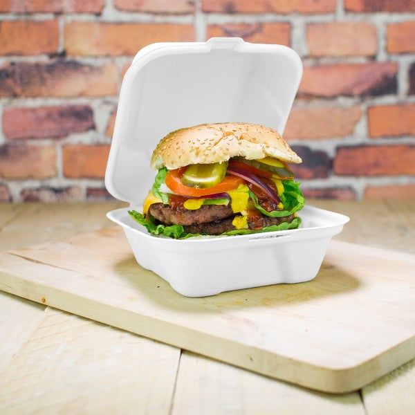 Vegware 6in bagasse burger box