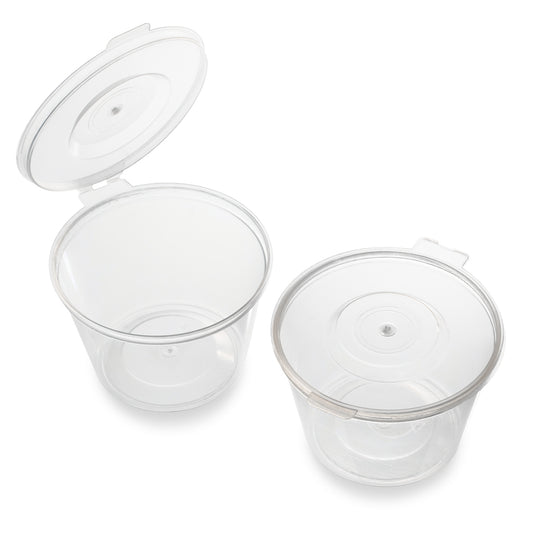 Microwave Portion Pot Round PP (113ml / 4oz) Clear Hinge – 500 Pots