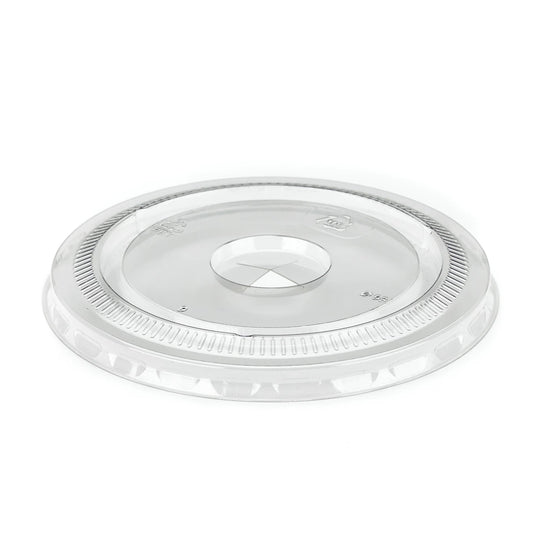 12oz Clear rPET Flat Cold Cup Lid with Straw Hole (93mm) – 1,000 Lids
