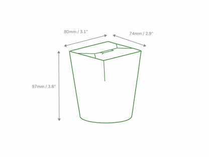 16oz White Food Pail