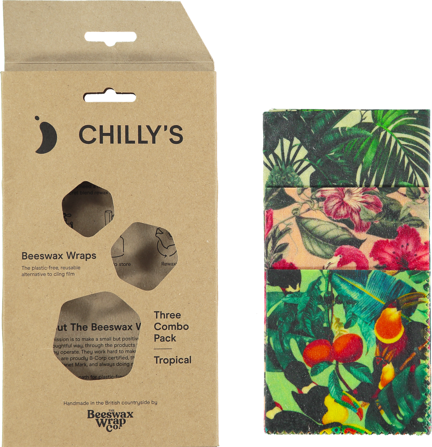 Chilly's Beeswax Wraps: Tropical Combo Pack