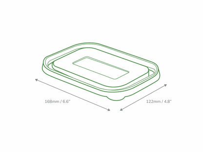 500/750/1000ml Clear PP Rectangular Deli Bowl Lid