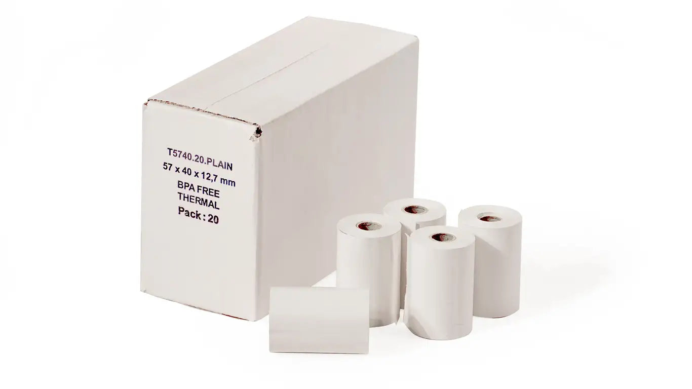 Thermal PDQ Rolls 57mm × 38mm – Box of 20
