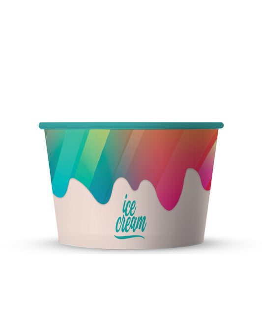 5oz Patterned Ice Cream Tub (PE Lined)