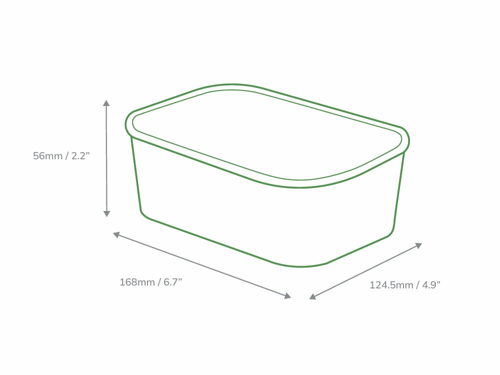 750ml Kraft Rectangular Bowl