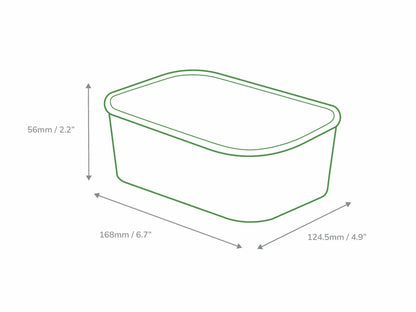 750ml Kraft Rectangular Bowl