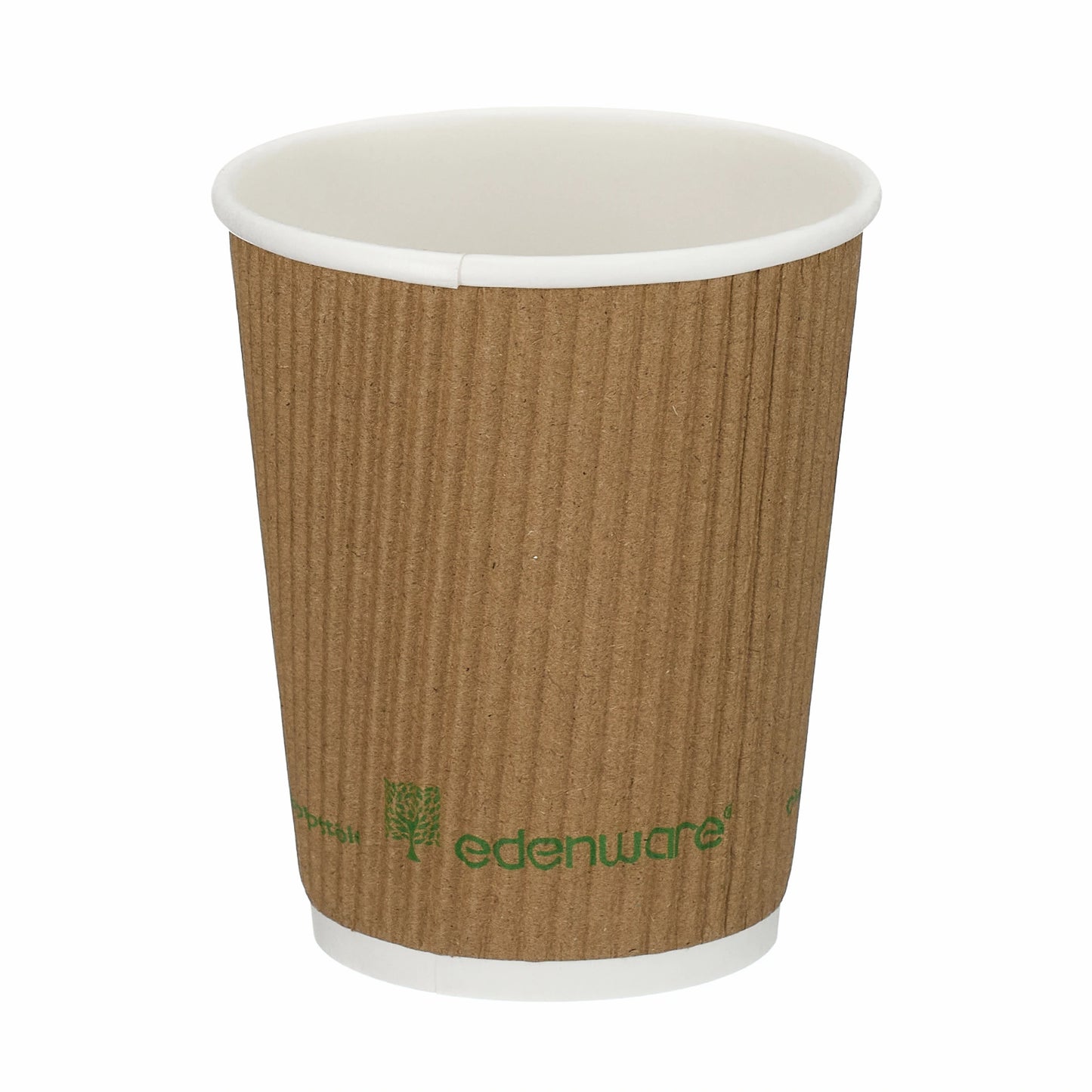 8oz Kraft Compostable Ripple Wall Hot Cup