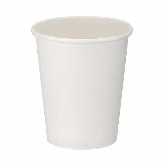 8oz White Single Wall Hot Cup (PE Lined)