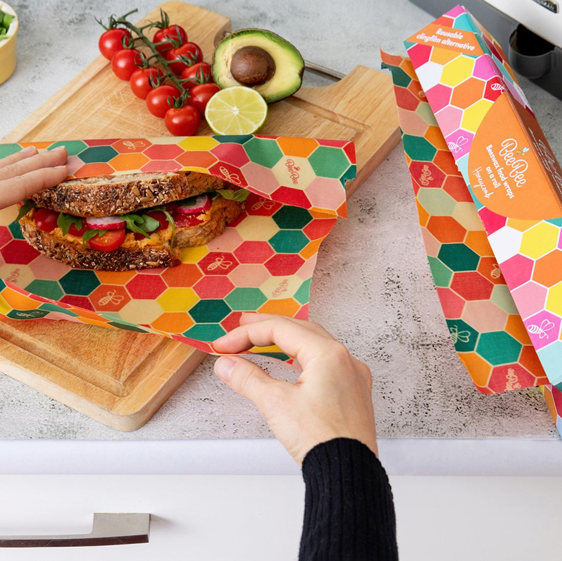 BeeBee & Leaf Beeswax Wraps On-A-Roll (Honeycomb)