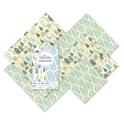 BeeBee & Leaf Beeswax Food Wraps (Winter - Pack of 5)