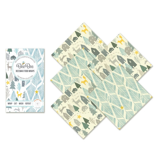 BeeBee & Leaf Beeswax Food Wraps (Winter - Teeny Pack of 5)