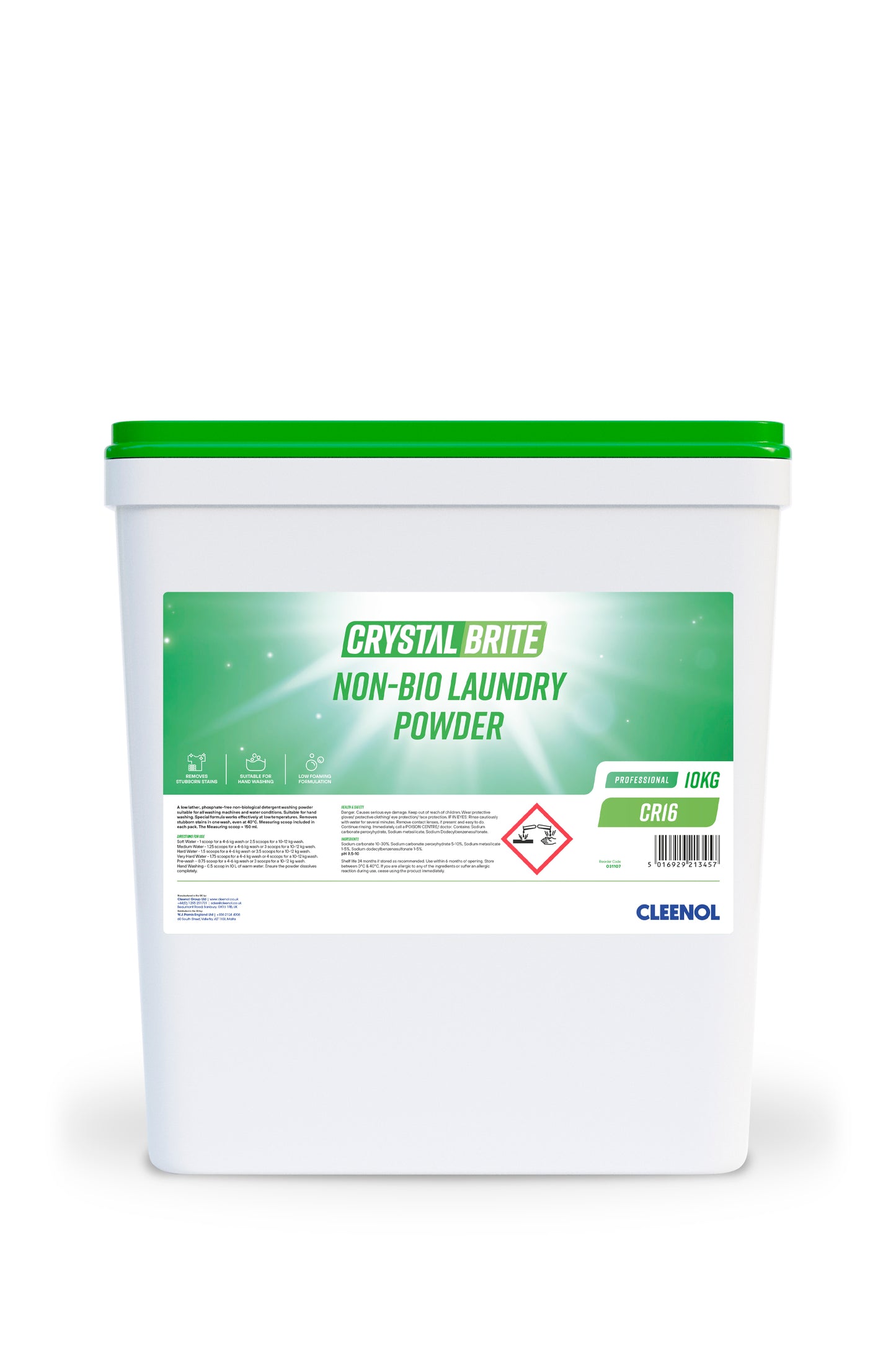 Crystalbrite Non-Bio Laundry Powder 10kg