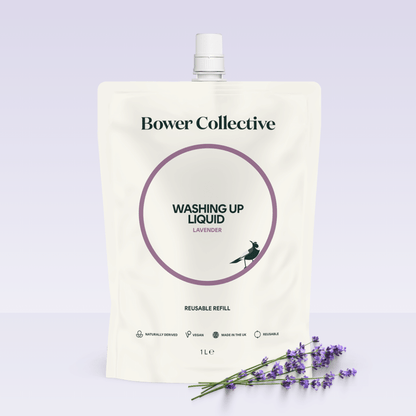 Bower Washing Up Liquid Refill – Lavender 1L