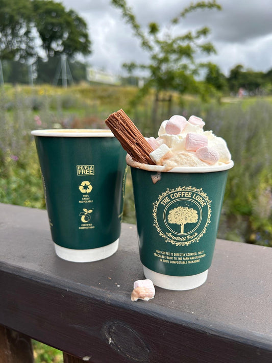 12oz Fully Branded Double Wall Hot Cup - Home Compostable