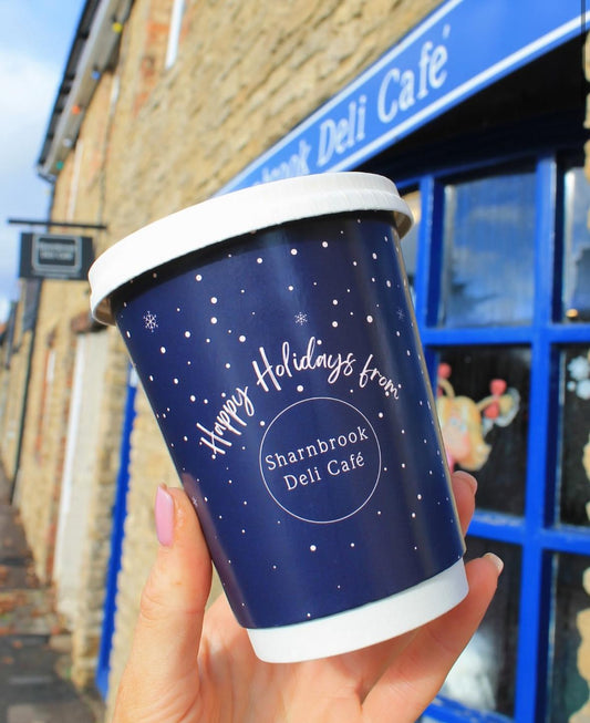 12oz Fully Branded Double Wall Hot Cup - Recyclable