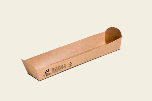 Notpla Hot Dog Tray - 10x3”