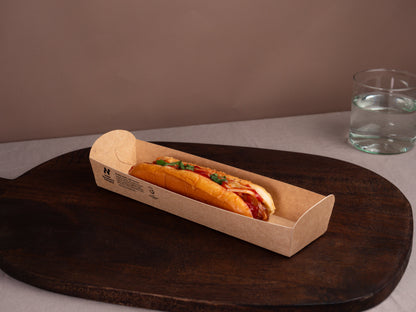 Notpla Hot Dog Tray - 10x3”
