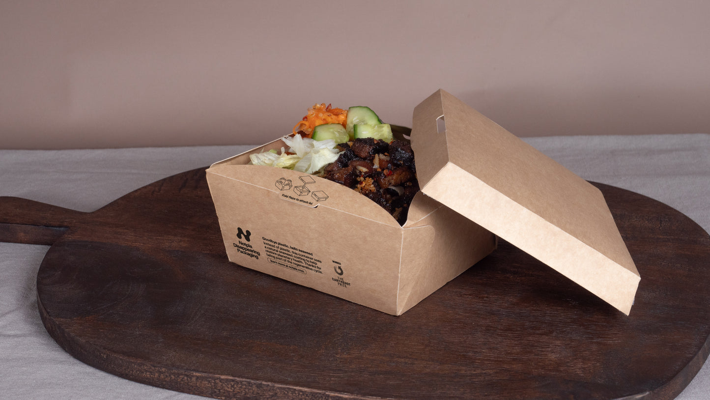 Notpla Clip & Close Food Box - 800ml