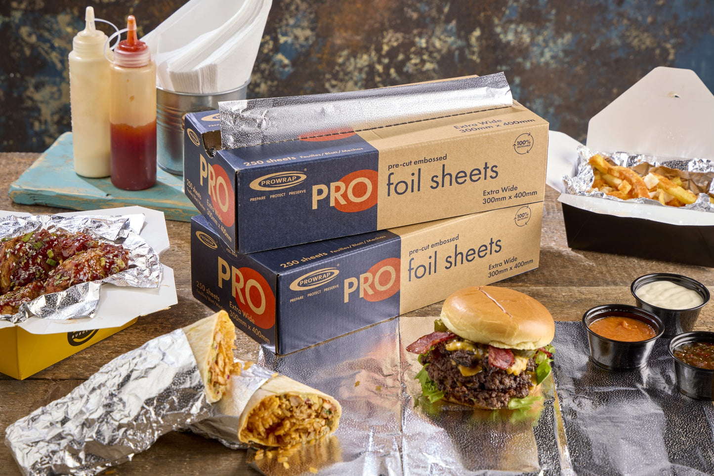 Prowrap 300mm x 400mm Pre-Cut Foil Sheets