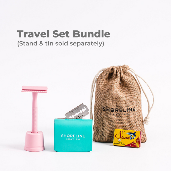 Shoreline Shaving Safety Razor Travel Sets (men & women)