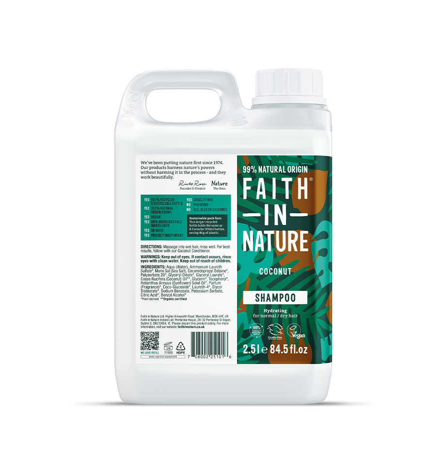 Faith in Nature Shampoo 2.5L Refills