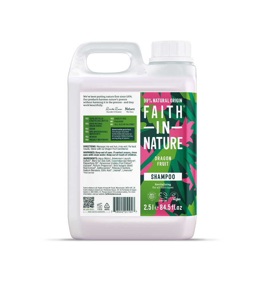 Faith in Nature Shampoo 2.5L Refills