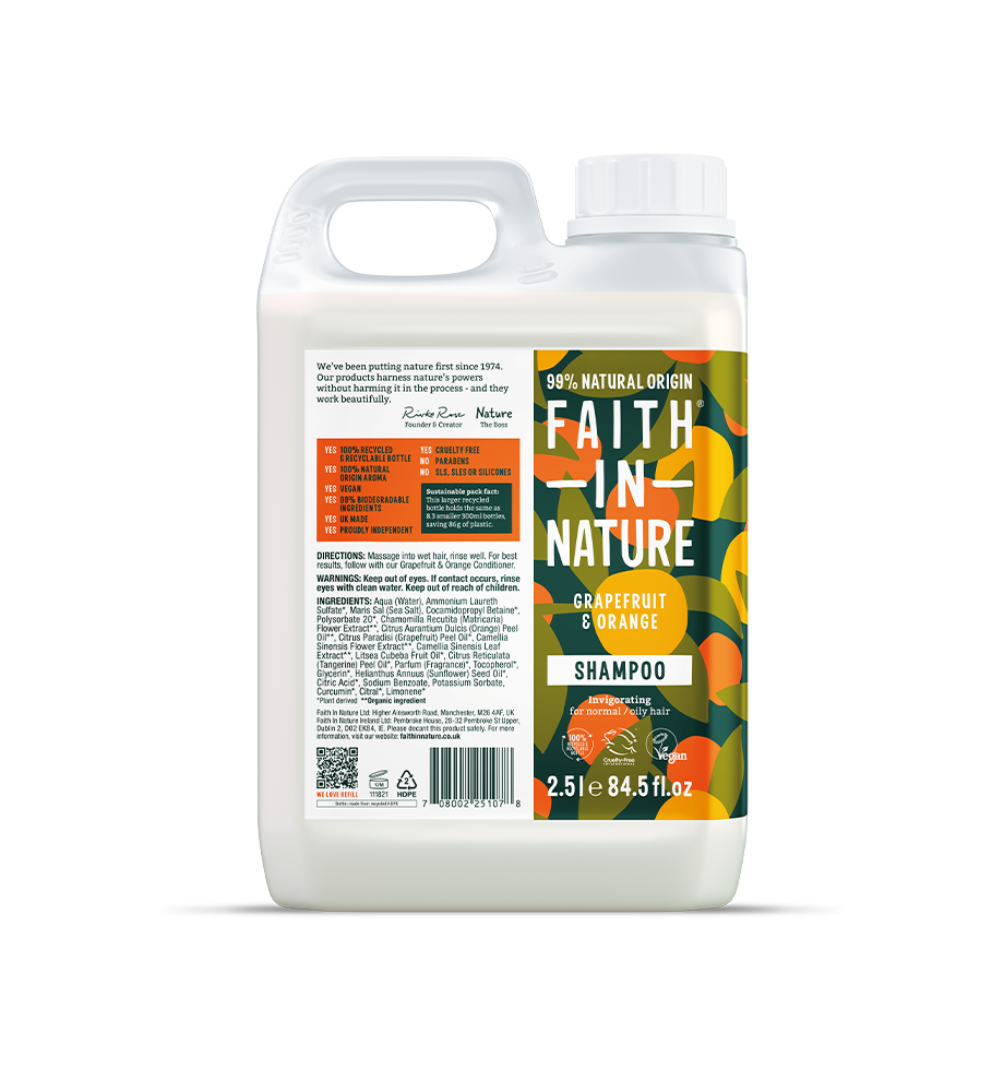 Faith in Nature Shampoo 2.5L Refills
