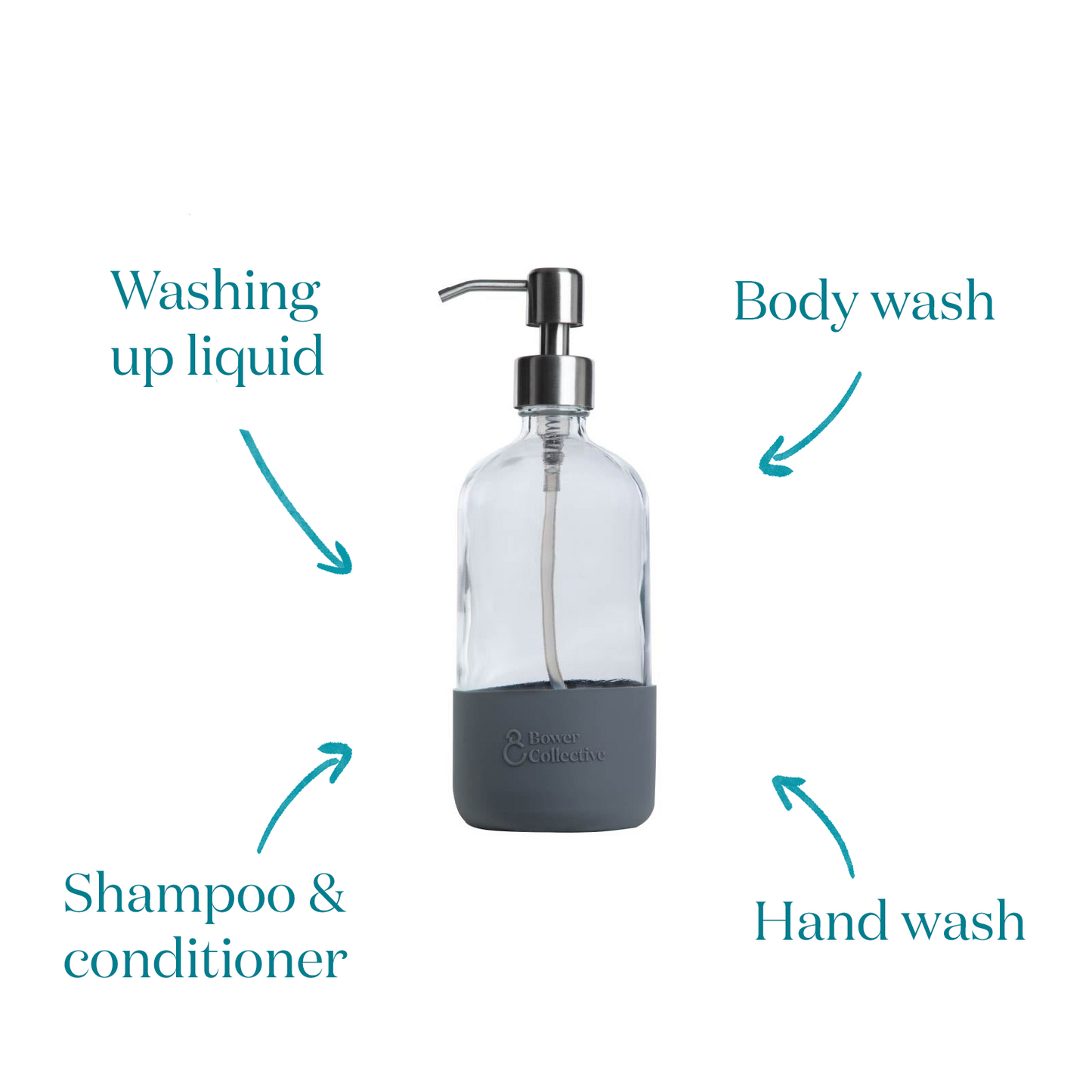 Bower Collective Reusable Pump Dispensers (500ml)