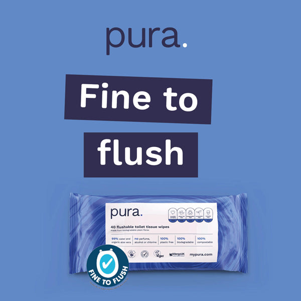 Pura Flushable Toilet Tissue Wipes