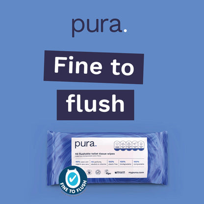 Pura Flushable Toilet Tissue Wipes