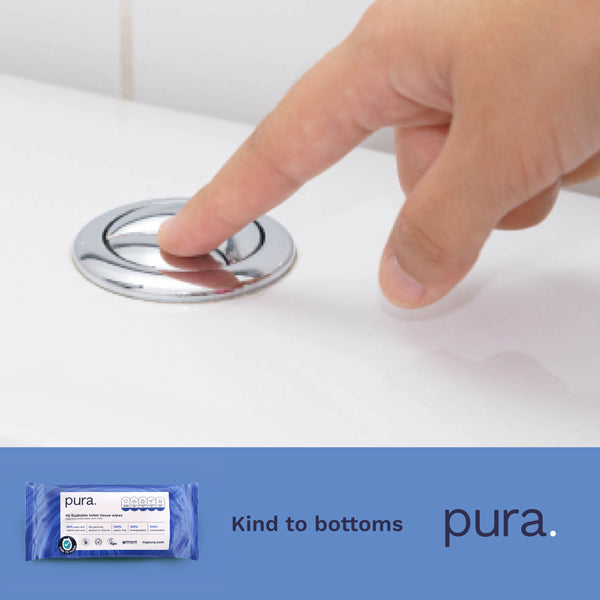 Pura Flushable Toilet Tissue Wipes