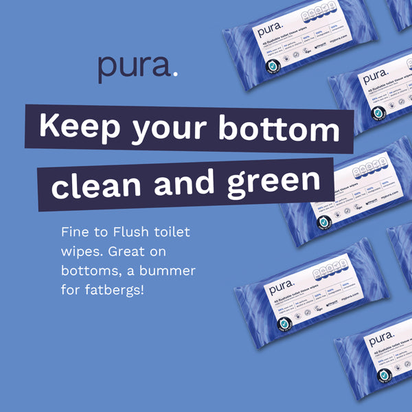 Pura Flushable Toilet Tissue Wipes