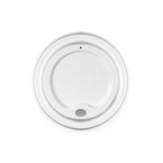 Vegware 89-Series Nourish Moulded Fibre Hot Cup Lid – 1,000 Lids