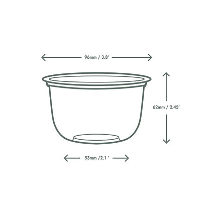 Vegware 10oz PLA Bella Pot – 96-Series – 1,000 Pots
