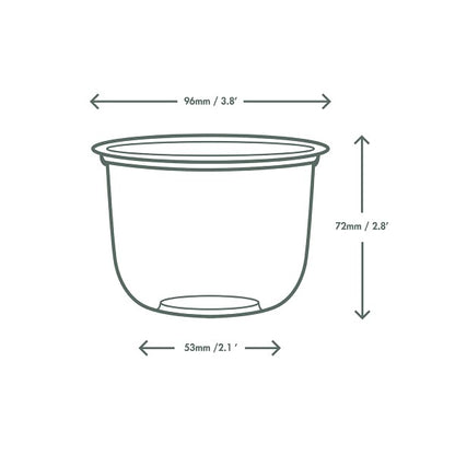 Vegware 12oz PLA Bella Pot – 96-Series – 1,000 Pots